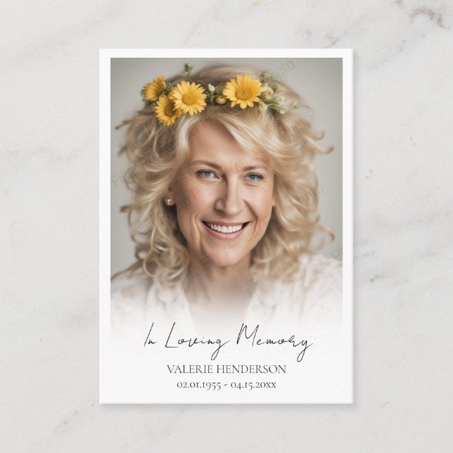 Carte De Visite Gardiens funéraires photo minimaux (Devant)