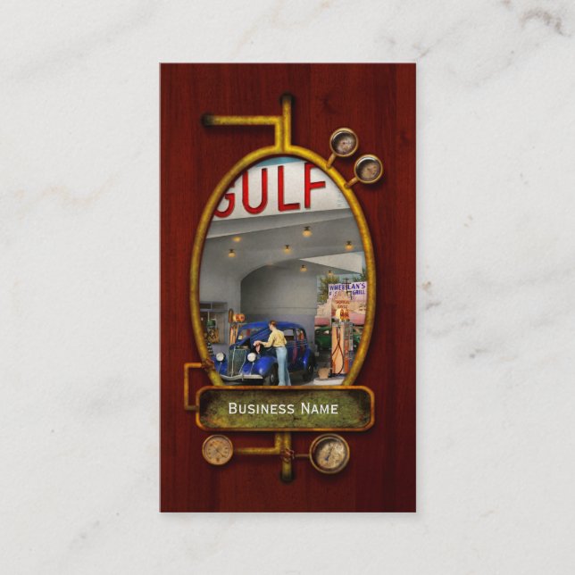 Carte De Visite Gare - Le grand voyage routier américain 1939 (Devant)