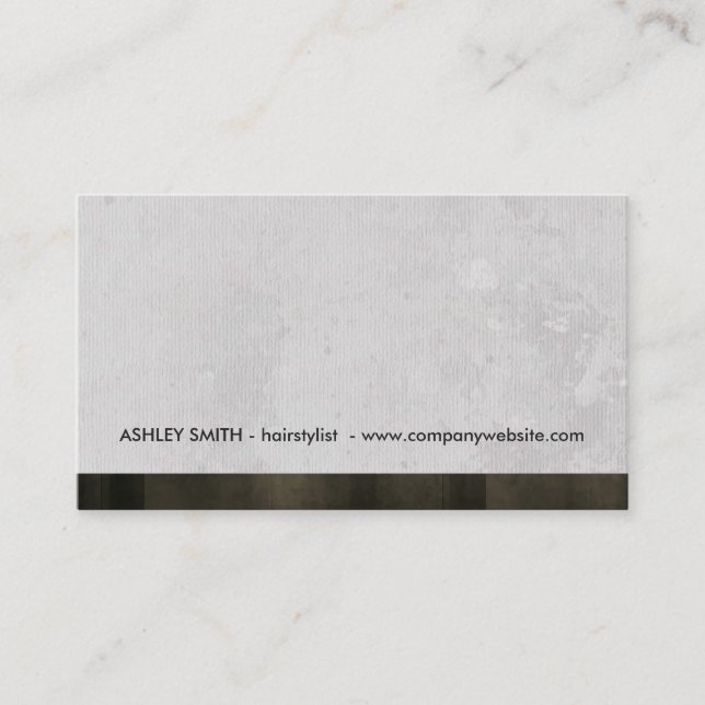Carte De Visite Garniture de style moderne grunge gris (Devant)