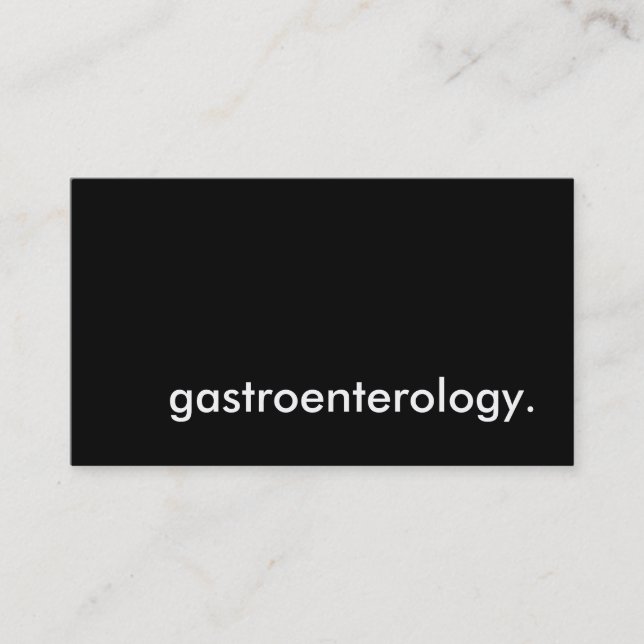 Carte De Visite gastroentérologie. (Devant)