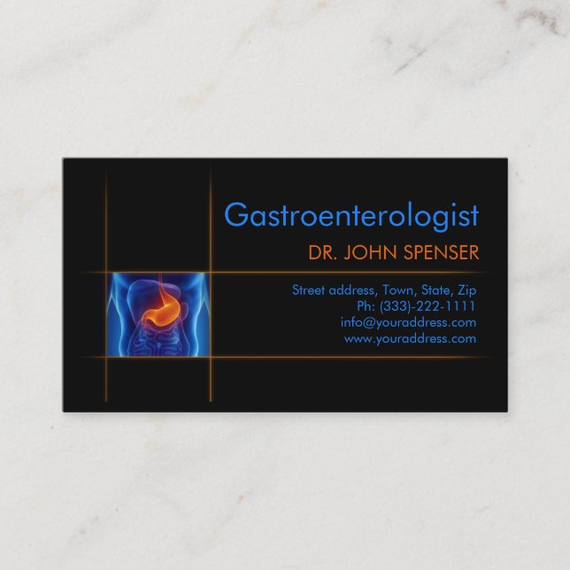 Carte De Visite Gastroentologiste Gut Microbiota Doctor Card (Devant)