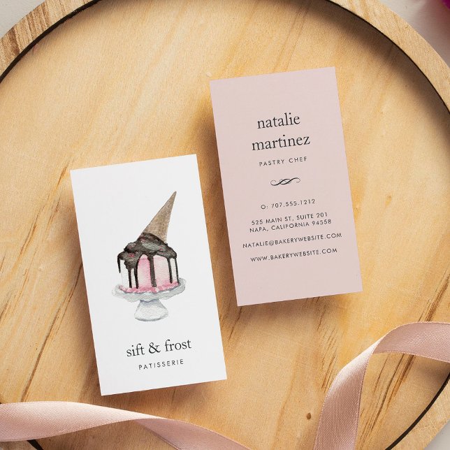 Carte De Visite Gâteau à la crème glacée | vertical (Créateur téléchargé)