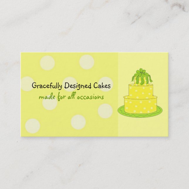 Carte De Visite Gâteau aux points de citron (Devant)