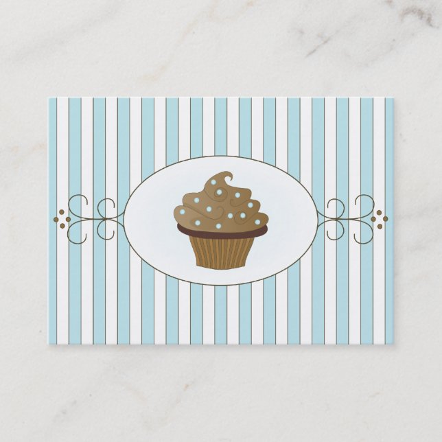 Carte De Visite Gâteau bleu deux (Devant)
