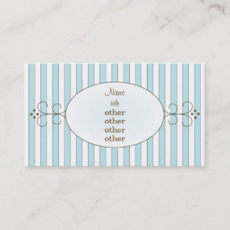 Carte De Visite Gâteau Bleu Fancy