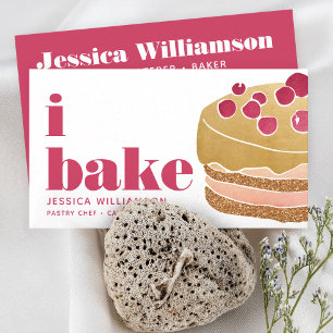 Carte De Visite Gâteau Bourgogne Rouge Or Pâtisserie Chef Cuisine