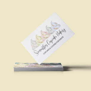 Carte De Visite Gâteau Cupcake Boulangerie Cookies Sparkle Fête