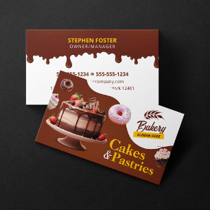 Carte De Visite Gâteau de boulangerie pour mariage, anniversaire e
