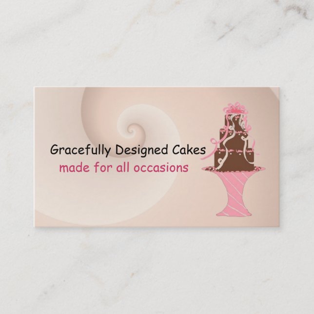 Carte De Visite Gâteau de designer au chocolat fantaisie (Devant)