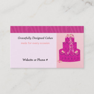 Carte De Visite Gâteau de designer rose
