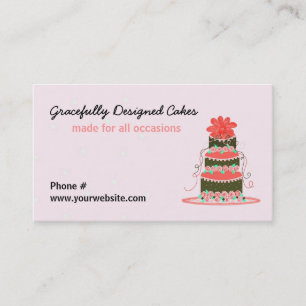 Carte De Visite Gâteau de mariage au design élégant