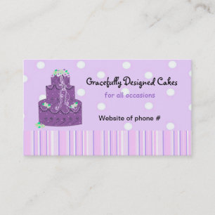 Carte De Visite Gâteau de mariage de créateur violet