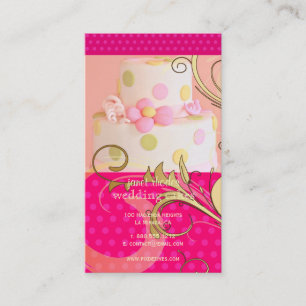 Carte De Visite Gâteau de Mariage Rose/Pâtisserie