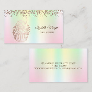 Carte De Visite Gâteau Élégant Moderne, Friandises, Pâtisserie Hol