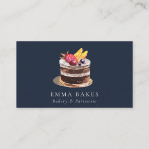 CARTE DE VISITE GÂTEAU FLORAL DE LA MARINE PATISSERIE CUPCAKE BAK