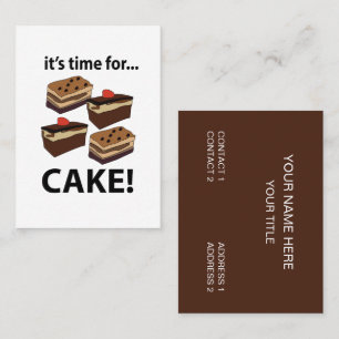 Carte De Visite Gâteau Il est temps de gâteau