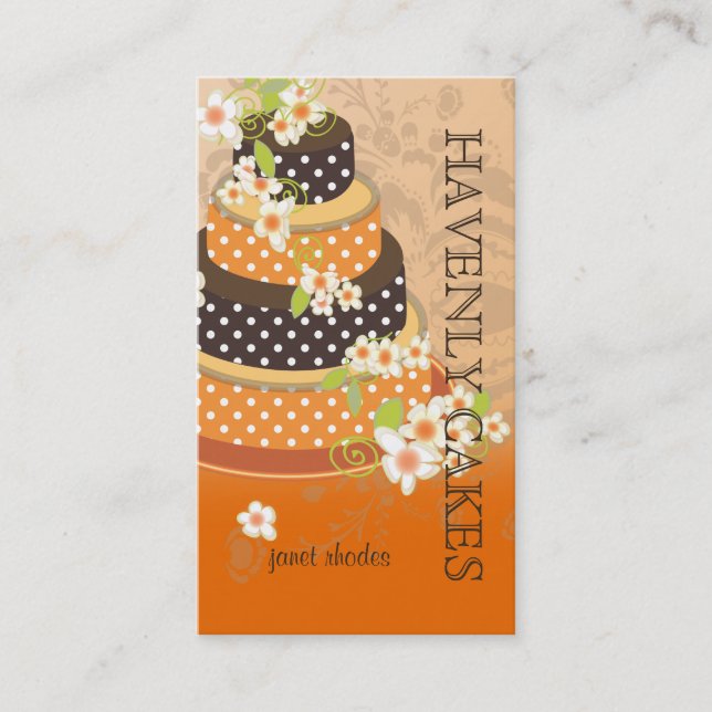 Carte De Visite Gâteau Mariage au chocolat/boulangerie/pâtisserie (Devant)