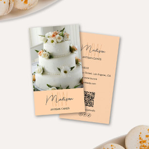 Carte De Visite Gâteau Monogram Logo Bakery