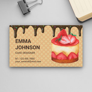 Carte De Visite Gâteau sur mesure pour anniversaire en forme de fr