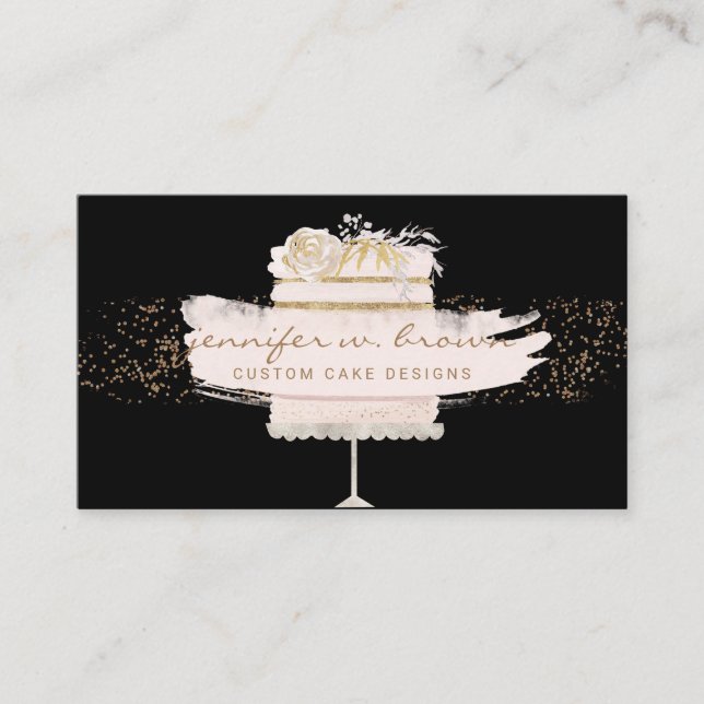 Carte De Visite Gâteau sur mesure pour la fête de mariage (Devant)
