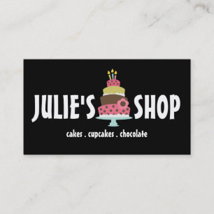 Carte De Visite Gâteaux Cupcakes Rose Mignon Traiteur Boulangerie 