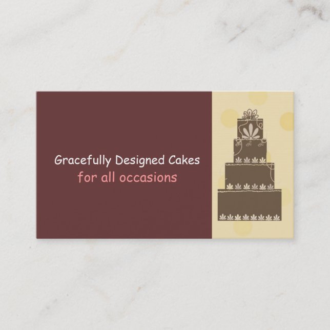 Carte De Visite Gâteaux de créateurs/Cuisson (Devant)