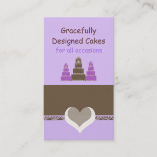 Carte De Visite Gâteaux de créateurs/Pâtisserie - Violet