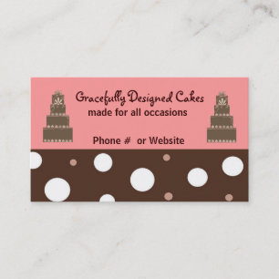 Carte De Visite Gâteaux de designer rose et chocolat