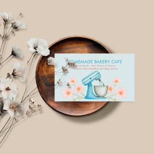 Carte De Visite Gâteaux de la boulangerie bleue Café Nourriture