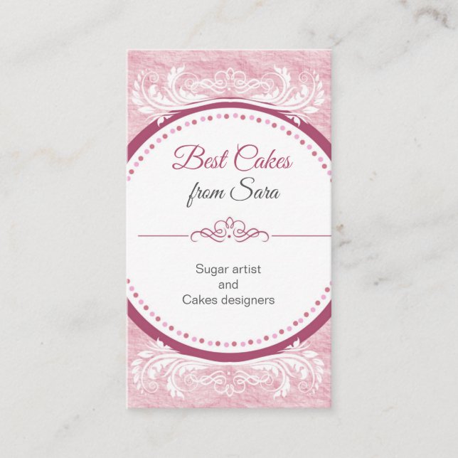 Carte De Visite gâteaux, gâteaux 3D faits main, pâtisseries (Devant)