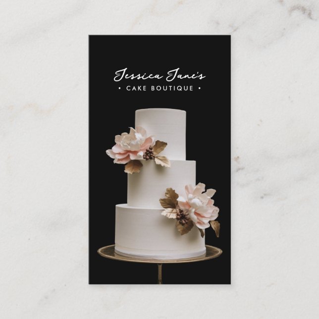 Carte De Visite Gâteaux haut de gamme / Boutique Boulangerie Photo (Devant)