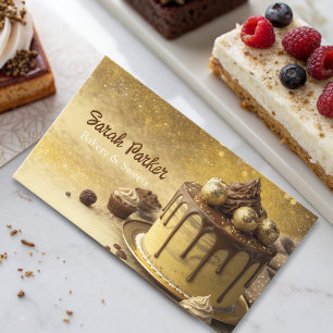 Carte De Visite Gâteaux personnalisés Boulangerie aquarelle de pât