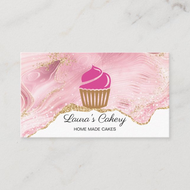 Carte De Visite Gâteaux & sucreries Cupcake Accueil Boulangerie Cu (Devant)