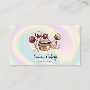 Carte De Visite Gâteaux & sucreries Cupcake Boulangerie holographi