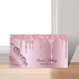 Carte De Visite Gâteaux & sucreries Cupcake Boulangerie Rose à gou