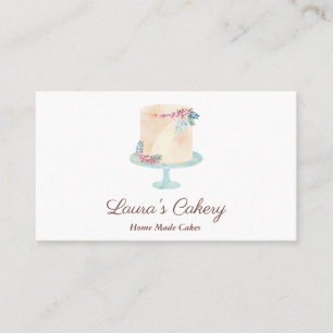 Carte De Visite Gâteaux Sucres Cupcake Boulangerie Aquarelle Vinta