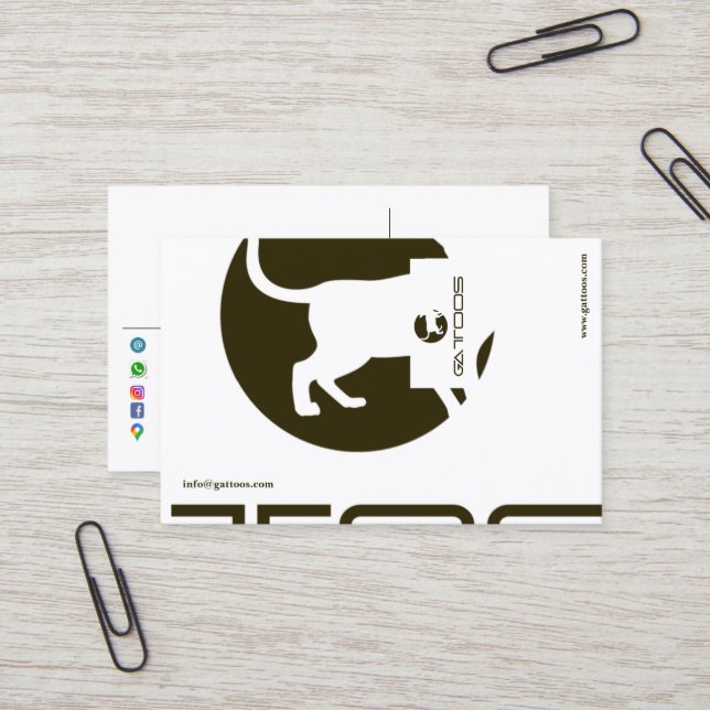 CARTE DE VISITE GATTOOS (Devant/Arrière en situation)