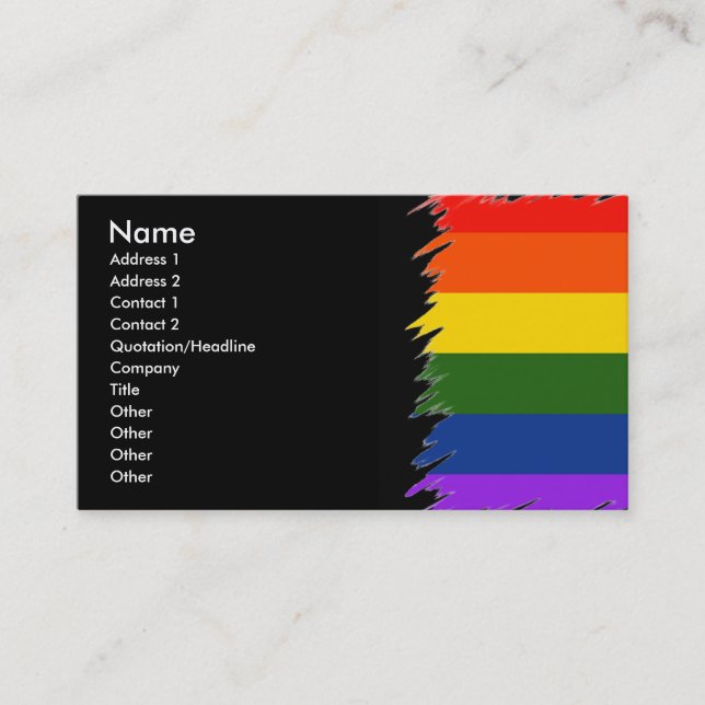 Carte De Visite Gay pride (Devant)