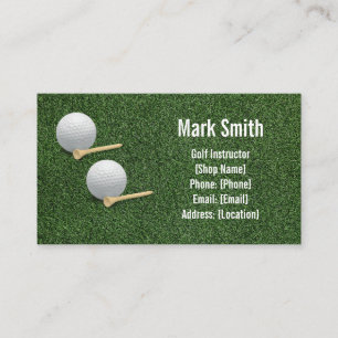 Carte De Visite Gazon de golf vert