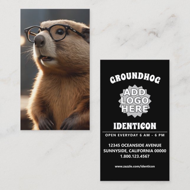 Carte De Visite geek de marmotte (Devant / Derrière)