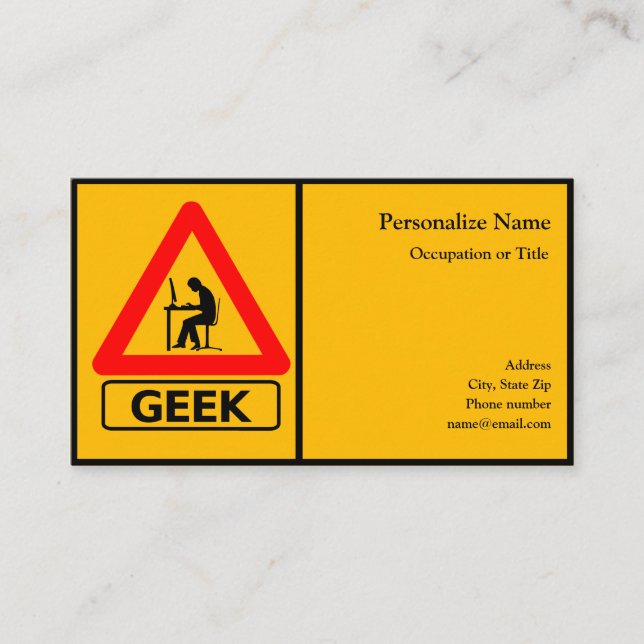 Carte De Visite Geek informatique professionnel (Devant)
