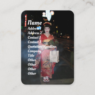 Carte De Visite Geisha néo- Tokyo d'Asakusa