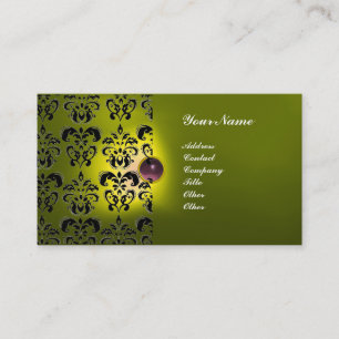 CARTE DE VISITE GEMME DAMASK CLASSIQUE MONOGRAMME