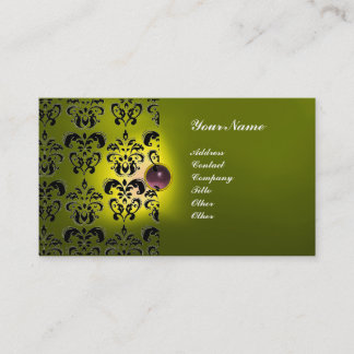 CARTE DE VISITE GEMME DAMASK CLASSIQUE  MONOGRAMME