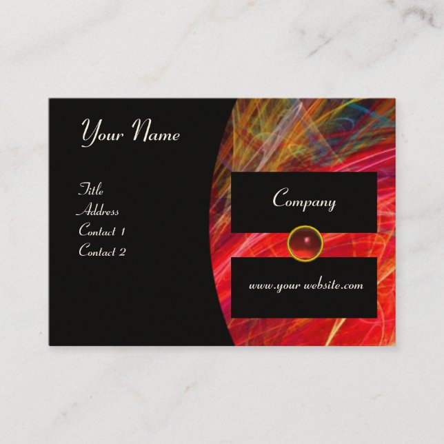 Carte De Visite Gemme monogramme PHOTON (Devant)