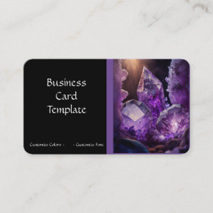 Carte De Visite Gemstone Crystal Healing Amethyst