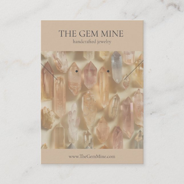 Carte De Visite Gemstone Jewelry Display Card (Devant)
