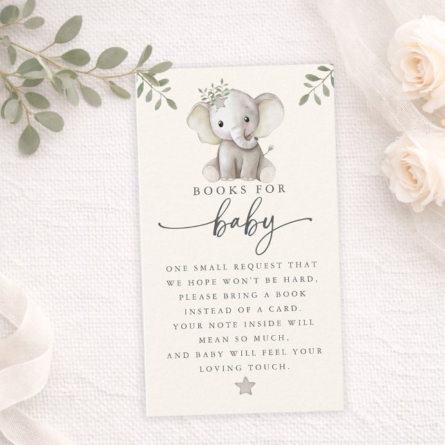 Carte De Visite Gender Neutral Cute Elephant Books for Baby Card (Gender Neutral Cute Elephant Books for Baby Card)