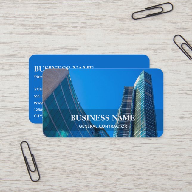 Carte de visite général (Devant/Arrière en situation)