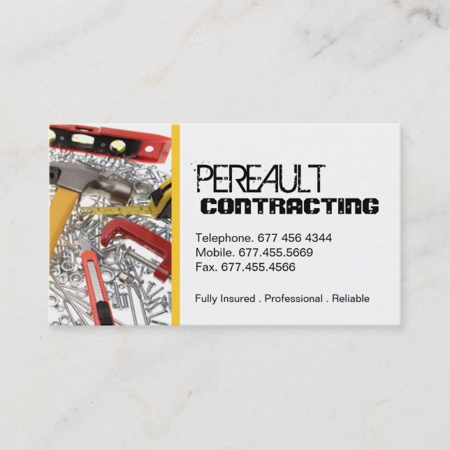 CARTE DE VISITE GÉNÉRAL CONTRACTANT (Devant)